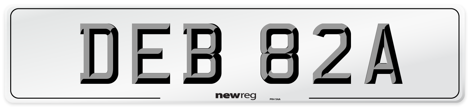 DEB 82A Number Plate from New Reg